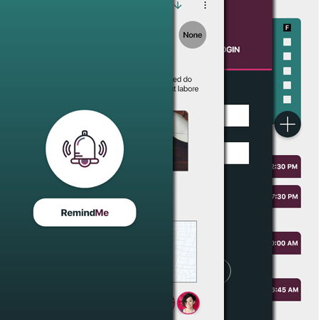 RemindMe mobile app concept UX/ UI